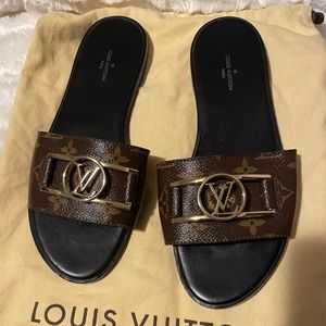Authentic Louis Vuitton Lock it Flat Mule sandals